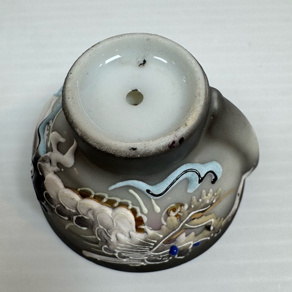 Moriage Japan Dragonware Saki Tea Set Vintage 1940’s Whistling Bird Hand Painted - Picture 7 of 16
